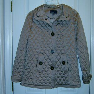 Jones New York Gold Quilted Jacket, Size S, VGUC